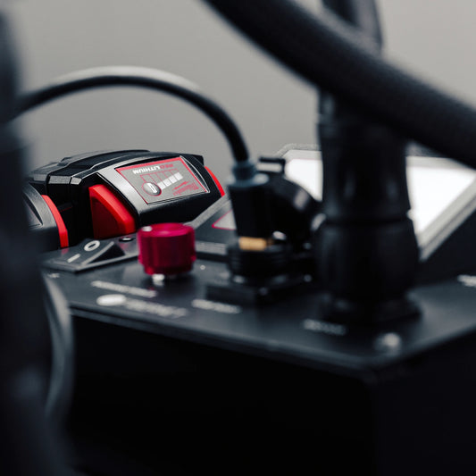 Fibernet Einblasgerät LADY Elektromotor: Detailansicht Akku-Packs