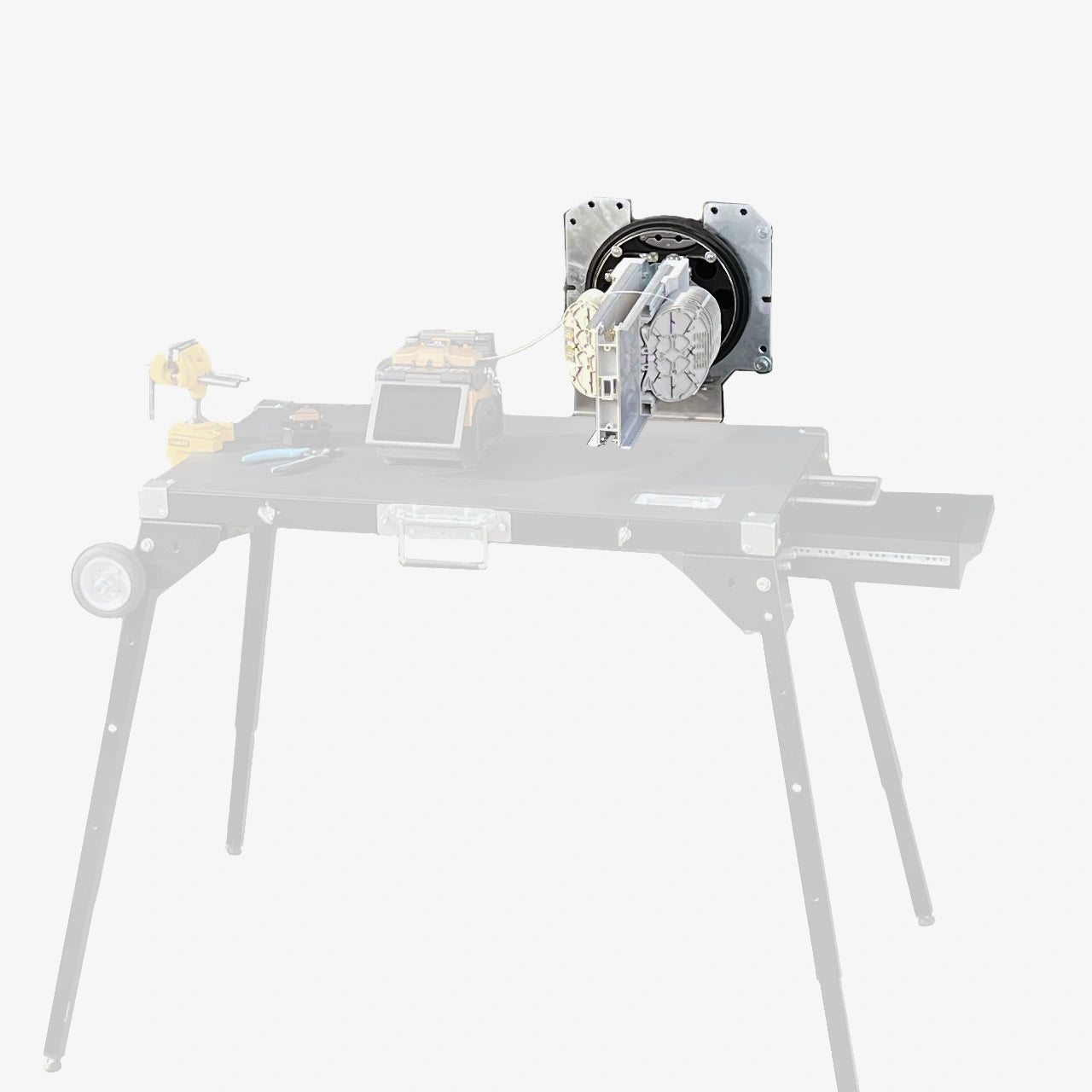 Fibernet Practico Arbeitstisch-Set: Muffenhalter am Arbeitstisch