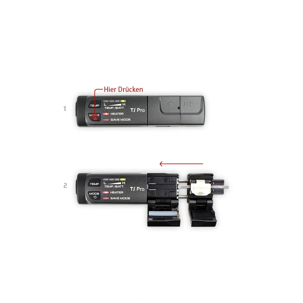 Inno Instrument TS-Pro: Handhabung Schritt 1 und 2