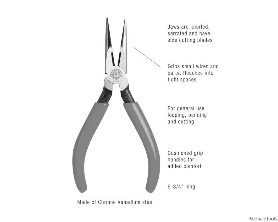 Jonard Spitzzange mit Seitenschneider JIC-842: Datailinfos