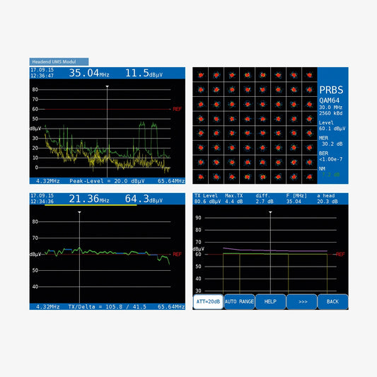 Option Headend UMS Modul für AMA 310: verschiedene Geräteanzeigen