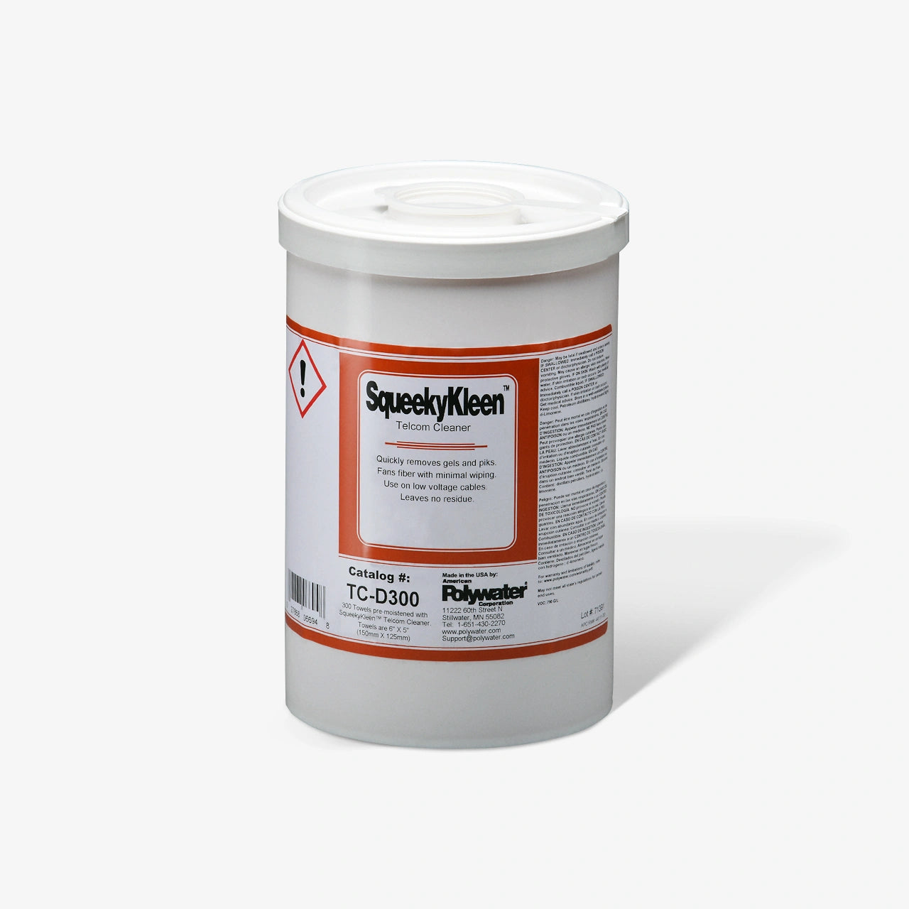 Polywater: SqueekyKleen Gelreiniger – 300 getränkte Reinigunstücher in der Spenderbox