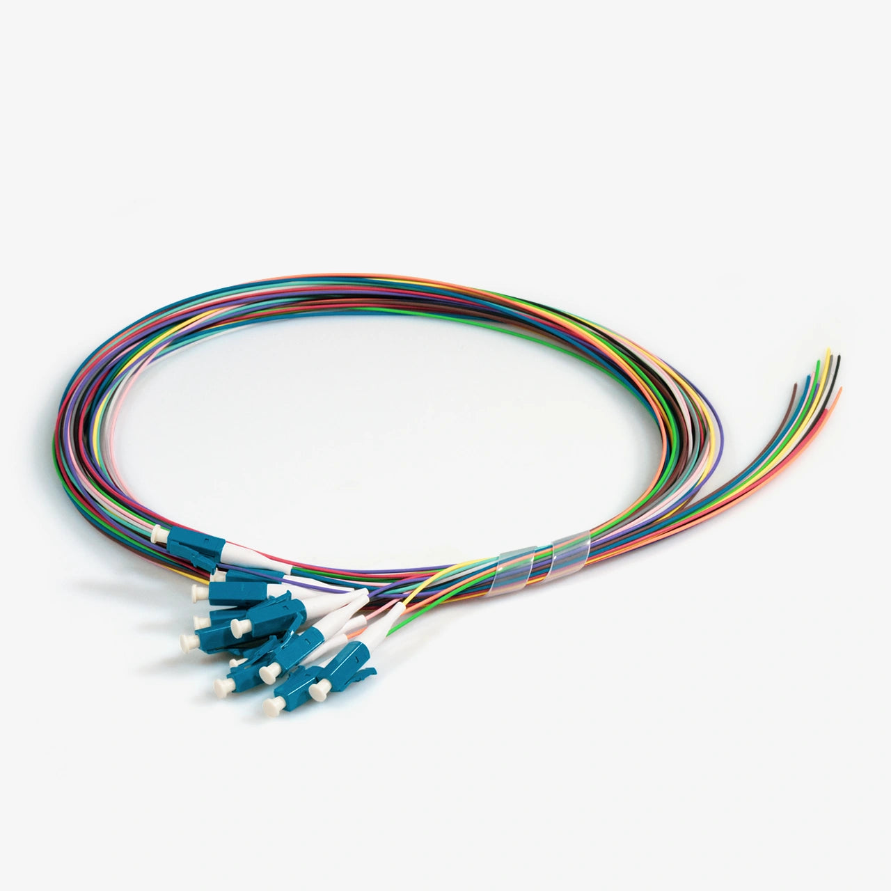 TKM Pigtailsatz OS2, LC/PC 12-farbig