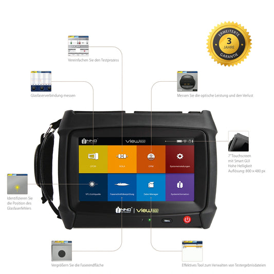 View 600 OTDR: Übersicht der Hauptmerkmale