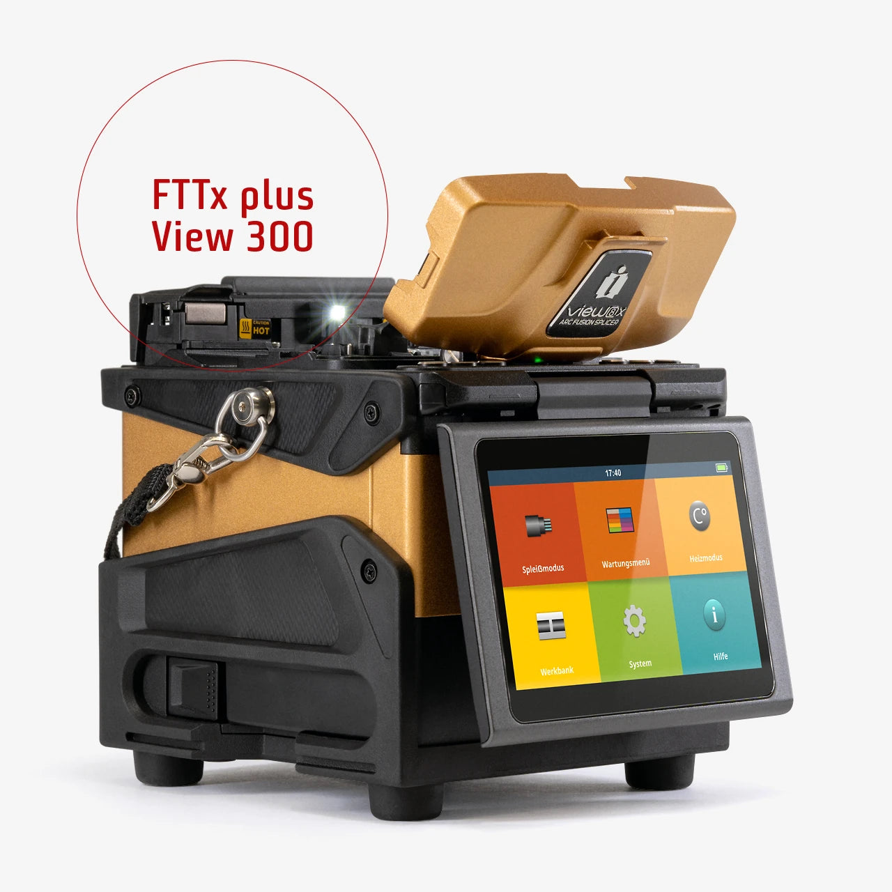 View 8X Fusionsspleißgerät mit FTTx-Paket L mit View 300